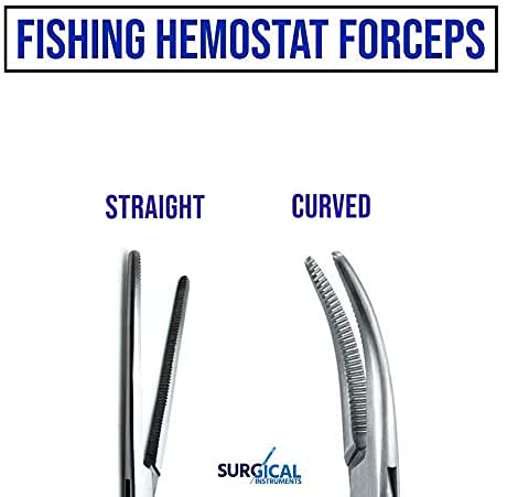SURGICAL ONLINE Rainbow Hemostat Set - 5" Straight & Curved Mosquito Forceps - Stainless Steel, Locking Clamps for Medical, Fishing, Crafts & Hobby