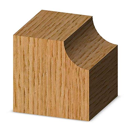 Whiteside Router Bits 1800 Cove Bit with 1/4-Inch Radius, 1-Inch Large Diameter 1/2-Inch Cutting Length