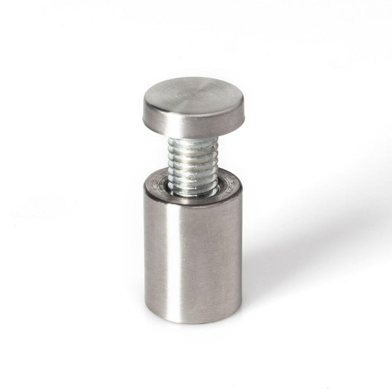 Stainless Steel Standoff 3/4 Inch Diameter x 1 Inch Barrel Length Brushed Finish for PVC, Glass and Acrylic Sign Stand Off Wall Anchors and Screws 20 Piece Store/Restaurant Pack 20 Piece Pack