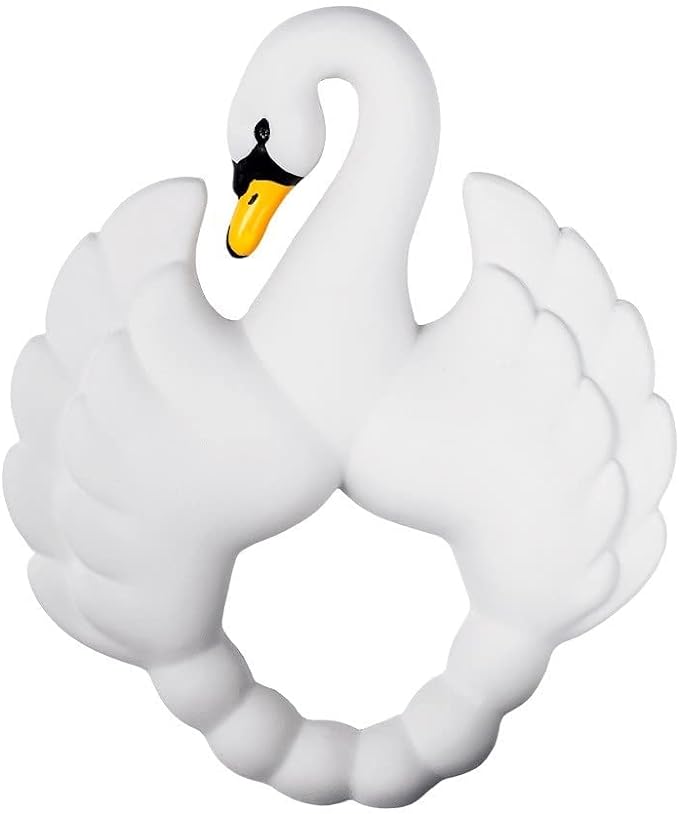 Teether Natruba Swan Swan Natural Rubber Teether Natruba Swan Danish Scandinavian Christmas Present for 0 Years Old and Up Baby Baby Baby Gift - NewNest Australia