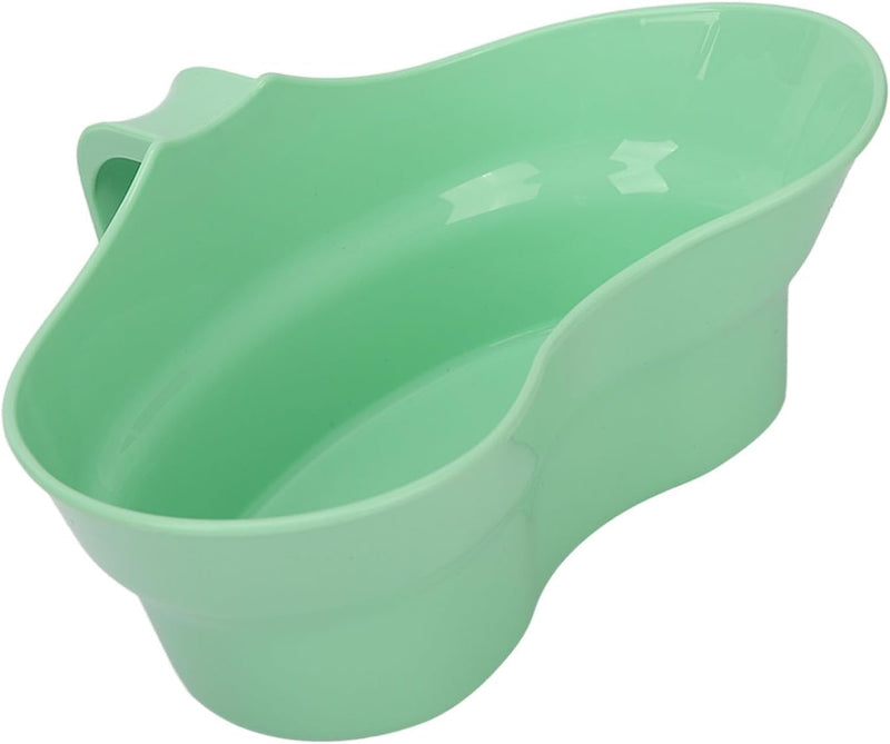 Green Emesis Basin with Handle - Kidney Shape Spit Cup Bed Mouthwash Cup - Elderly Toothbrushing Basin, Portable Mouth Wash Basin for Elderly Bedridden Patients, 880cc