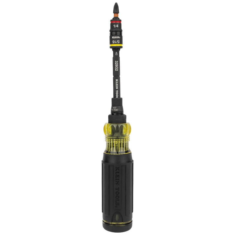 Klein Tools 32516HD KNECT 16-in-1 Impact-Rated Hybrid Screwdriver/Nut Driver, Magnetic, Flip Socket, 11 Bits, 2 Nut Drivers, 3/8-Inch Square Adapter