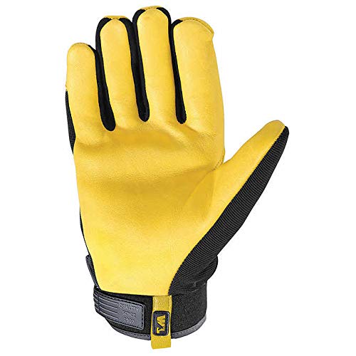 Wells Lamonts Leather Work Gloves Duty Safety Breathable HydraHyde Flexible Water Resistant (Medium) 3 Pack