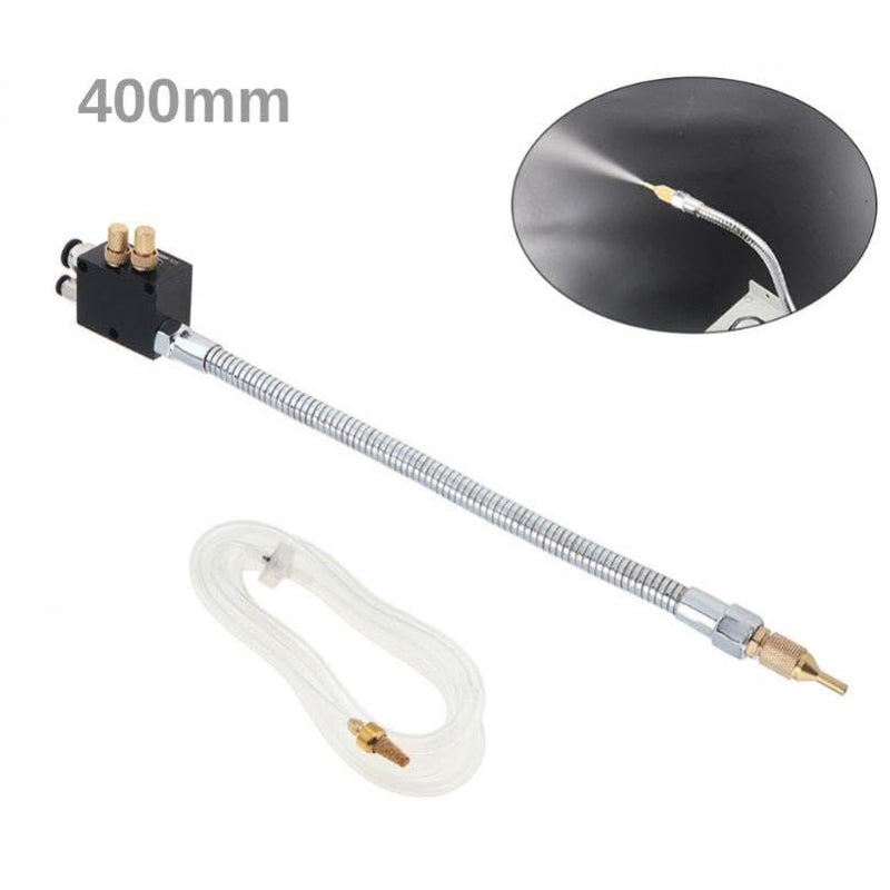 Mist Coolant Lubrication Spray System 400 MM, Sprayer Metal Hose for Cutting/Engraving/Cooling Machine with Check Valve Stainless Steel Flexible Pipe, Air Pipe CNC Lathe Milling Drill YS-BPV-3000