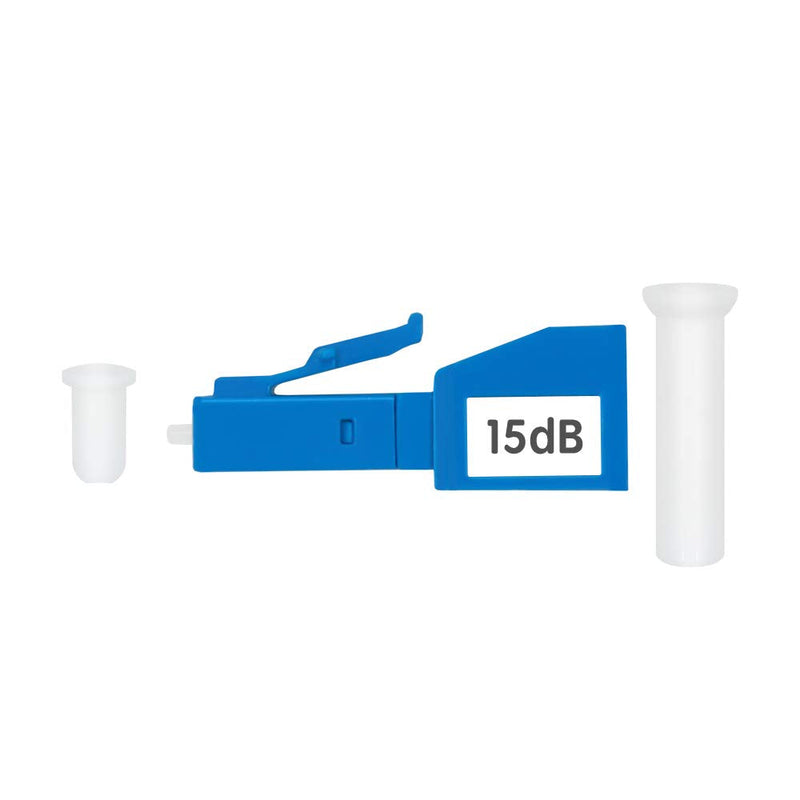 FLYPROFiber- 15dB LC Attenuator LC/UPC SM Single Mode Fixed Optical Attenuator, Male-Female, 2pack 15db/LC 2