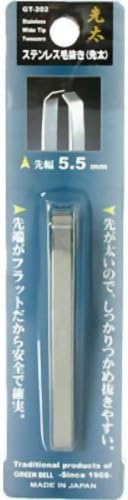 Green Bell GT-202 Stainless Steel Tweezers Tip Thick Tip Width 0.2 inches (5.5 mm) - NewNest Australia