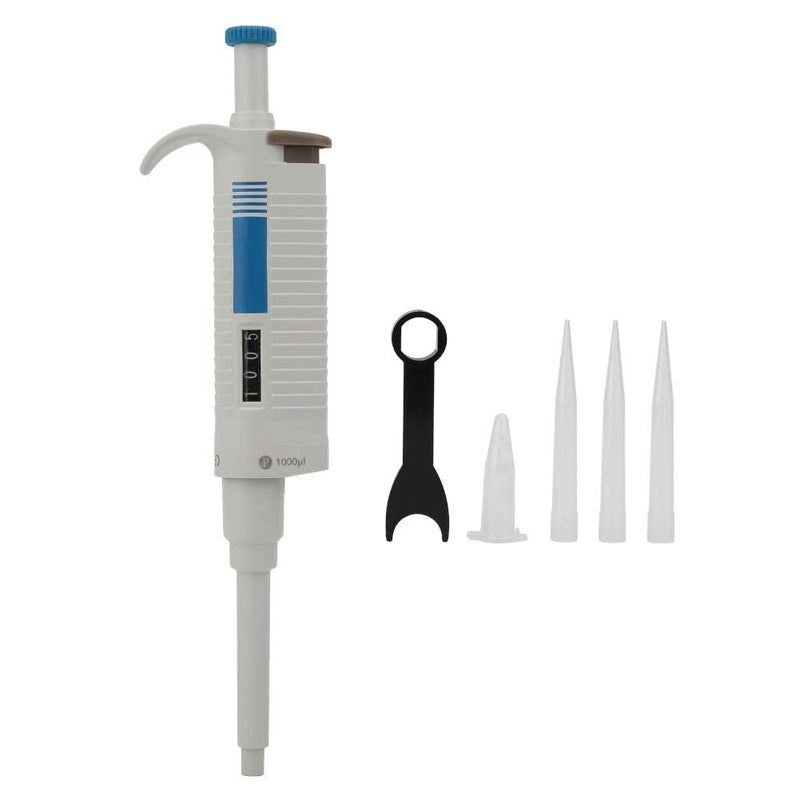 P1000 Micropipette Adjustable Pipettor Manual, Variable Volume Liquid Transfer for Clinical Laboratory Biotechnology Lab Plastic 100 to 1000 uL 1 Pack