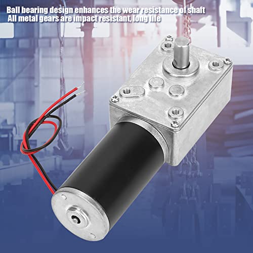 POCREATION Speeds Reduction Motor, High Torsion Speed Reduce Electric Motor Reversible Gear Motor 8mm Shaft 12V Gear Motor Replacement Parts (12V,130RPM)