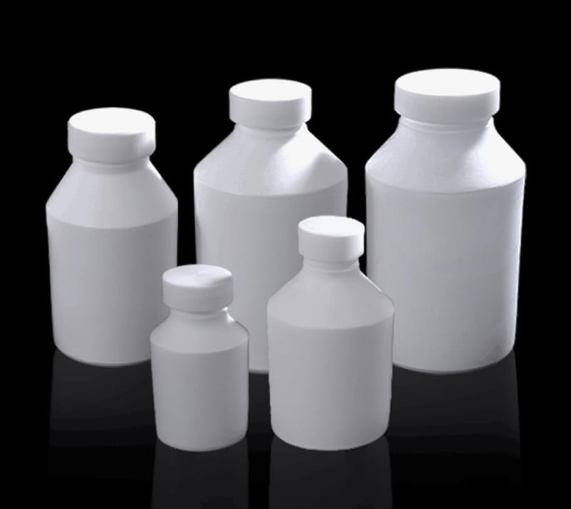 PTFE Reagent Storage Bottles, Lab Acid and Alkali Resistant, Large/Small Diameter Bottleneck, Acid And Alkali Resistant PTFE Bottles (Large Diameter Bottleneck, 200, Milliliters) Large Diameter Bottleneck 200 milliliters