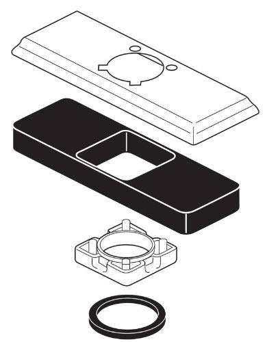 Delta Faucet RP61840SS Dryden Two Hole Escutcheon, Stainless