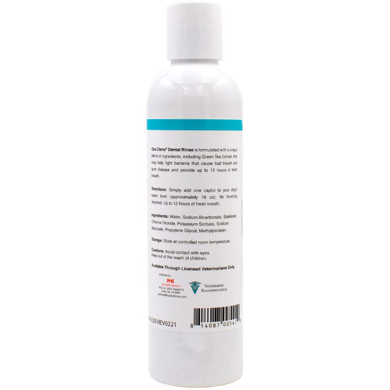 Ora-Clens Dental Rinse for Dogs & Cats - Cleans Teeth, Freshens Breath - Antimicrobial - 8 fl oz - PawsPlanet Australia