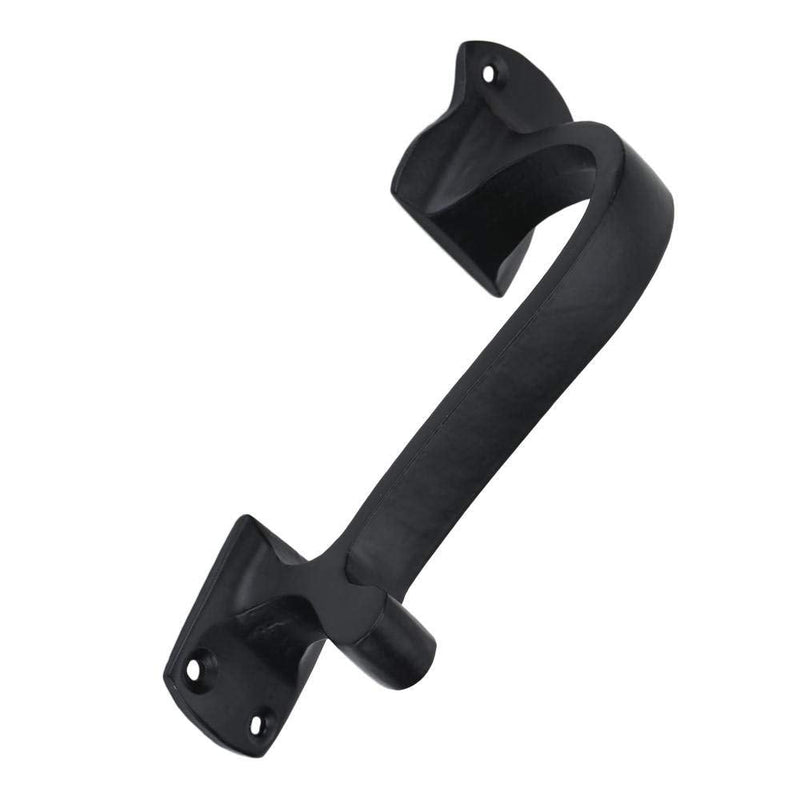 A29 Set of 2 Door Handle Pull, Heavy Duty Long Door Pulls for Kitchen Cabinets, Cabinet Pulls, Closet Pulls, Cast Iron Black Powder Coat Finish Gate Handles