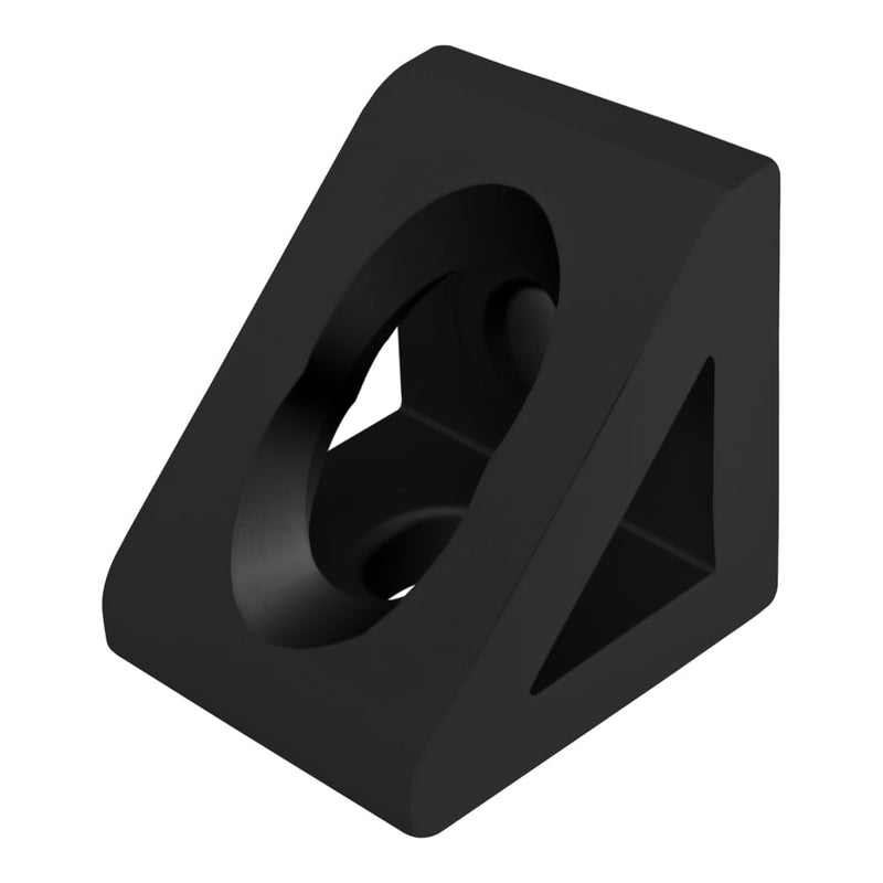 8020, 4132, 10 Series, 2 Hole Aluminum Inside Corner Gusset L Bracket for 80/20 Extruded Aluminum Extrusion Heavy Duty Angle Bracket (Black Anodize, 10) Black Anodize