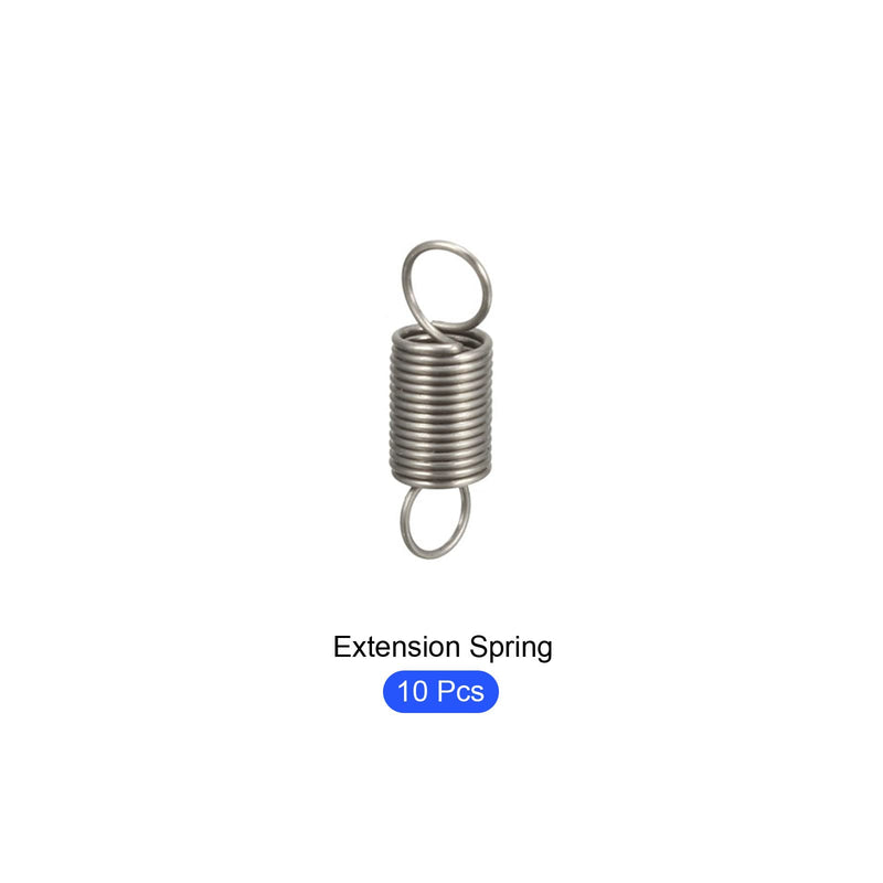 METALLIXITY Extension Spring (0.3x3x10mm/0.012"x0.12"x0.39") 10Pcs, Stainless Steel Tension Spring Wire - for Home Repair Construction Machinery 0.012"x0.12"x0.39"