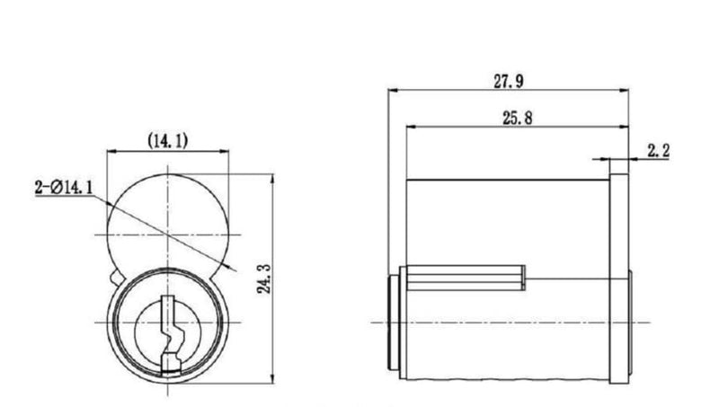 SFIC IC Core Cylinder Fits Stanley, Dorma Kaba, Arrows, Best, Falcon Standard, Best A Keyway,7 pins 2pack (Key Different)