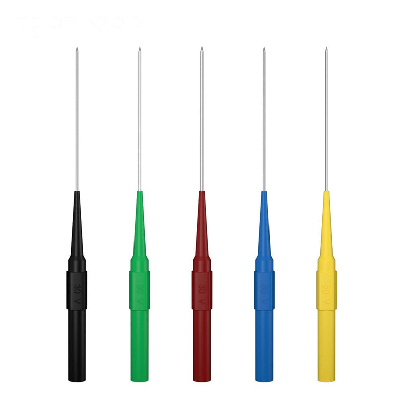 Test Lead Kit 25pcs 4mm Banana Plug to Alligator Clip Test Leads Kit Test Probes Back Probe Kit for Multimeter Automotive Diagnostic Testing Tools Set 8008 25pcs-B