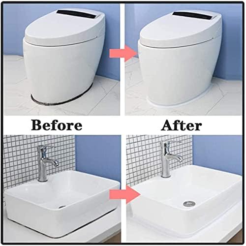 10.5 ft Caulk Tape Waterproof Self Adhesive with Sealing Tool, Bathroom Sealant White, Wall Tape Silicone Sealant Caulking Tape Peel and Stick Caulk (1 Pcs) White (A)