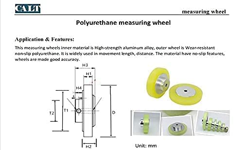 2PCS Industrial Encoder Meter Measuring Roller Rubber Wheel Wear-resistant non-slip Polyurethane Synchronizer Wheel for Rotary Encoder Marking Machine Inkjet Printer (Diameter 68mm(hole diameter 6mm)) Diameter 68mm(hole diameter 6mm)