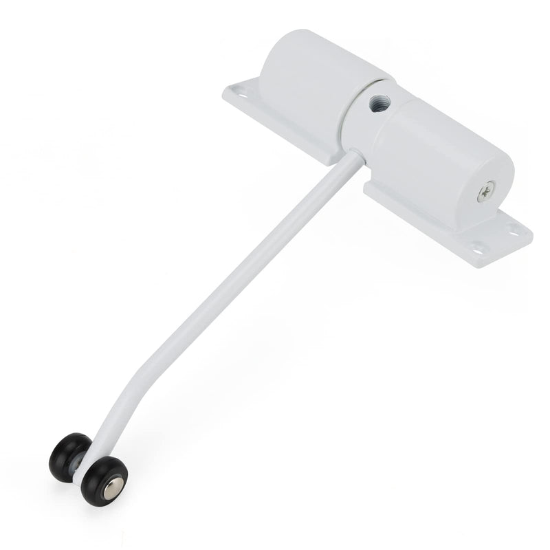 LEXININ 2 Pack Mini Automatic Spring Door Closer, Small Diecast Construction Light-Duty Safety Spring Door Closer to Convert Hinged Doors to Self-Closing, White