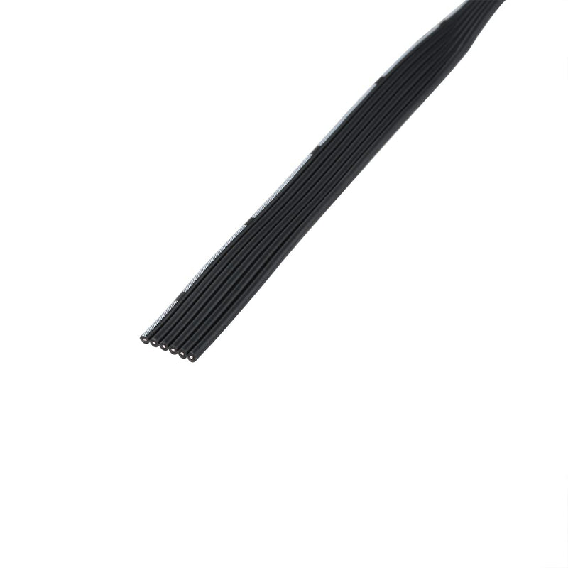 BNTECHGO 22 Gauge Silicone Ribbon Cable Flexible 6P Black 50 ft Flat Cable 22 AWG Stranded Tinned Copper Wire 22 gauge Silicone Ribbon Cable 6P 50ft 22 gauge black 6P 50 feet
