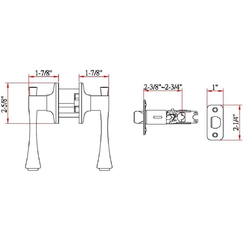 Design House 755413 Ironwood Passage Hall and Closet Door Lever Satin Nickel