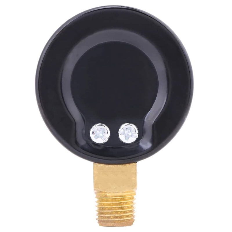 1/8" NPT 200Psi Steel Economical All Purpose Pressure Gauge with Brass Internals 1.5" Dial Display Bottom Mount 0-200Psi Lower Mount-1/8"NPT