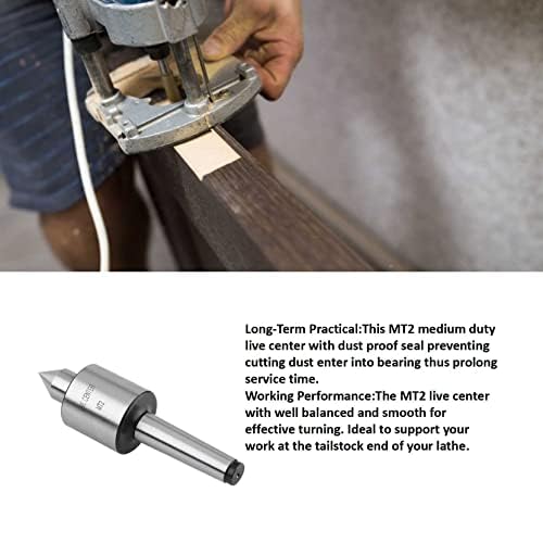 MT2 Live Center Morse Taper Woodworking Tapered Turn Center mt2 0.001 drehmaschine live center taper tool live revolving milling center8325 T10 Steel, MT2 Gubias
