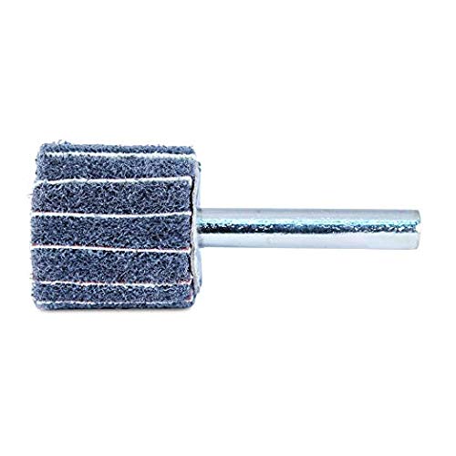 BHA Interleaf Shank Mounted Flap Wheels for Sanding and Finishing, 1” x 1” x 1/4”, Gray (Ultra Fine) - 5 Pack