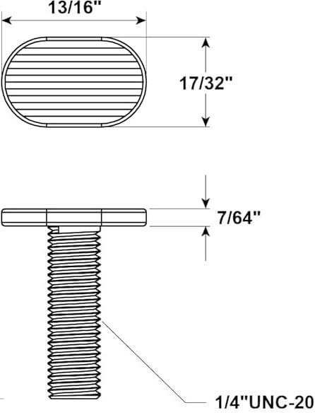 USA Made T-Slot Bolts 1/4”-20 Thread Size T-Bolts, 20 Pack (3")