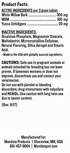 Mendota Pet Aches & Discomfort - 30 Dog Tablets (for Dogs 12 Weeks and Older) - PawsPlanet Australia