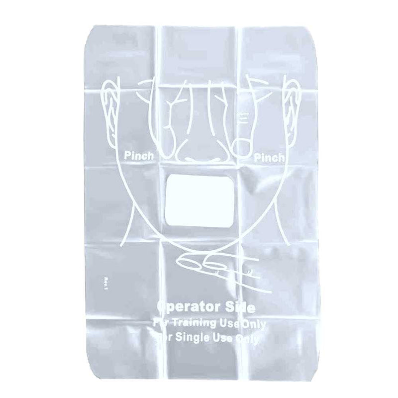 WNL Products WL3150IW CPR Practi-Shield Manikin Training Protectors Individually Wrapped - 50 Shields