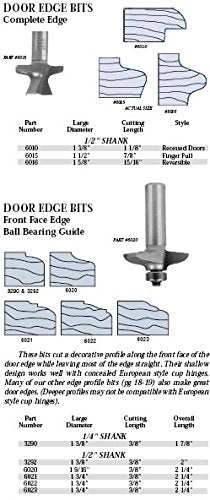Whiteside Router Bits 3290 Thumbnail Table Edge Bit with 1-3/8-Inch Large Diameter and 3/8-Inch Cutting Length