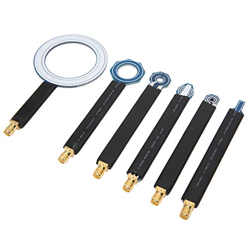 6Pcs PCB Near‑Field Magnetic Field Probe, EMC EMI Near Field Probes Set with Storage Box, SMA Female Conduction Radiation Antenna for Locate and Identify Potential Sources of