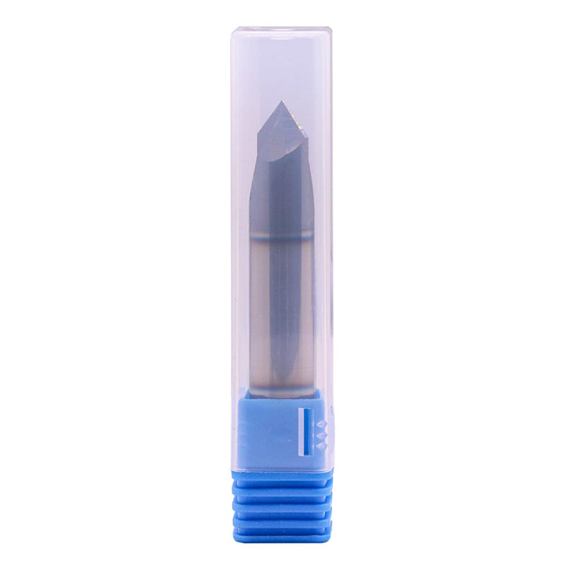 1/2" 2 Flute 90° Double End Solid Carbide Chamfer End Mill - AlTiN Coated | 90° Chamfer Angle, V Groove Router, 1/2" Shank 3" OAL For Milling Wood, Alloy Steel, Carbon Steel, Cast Iron, Copper 2 Flute 1/2"