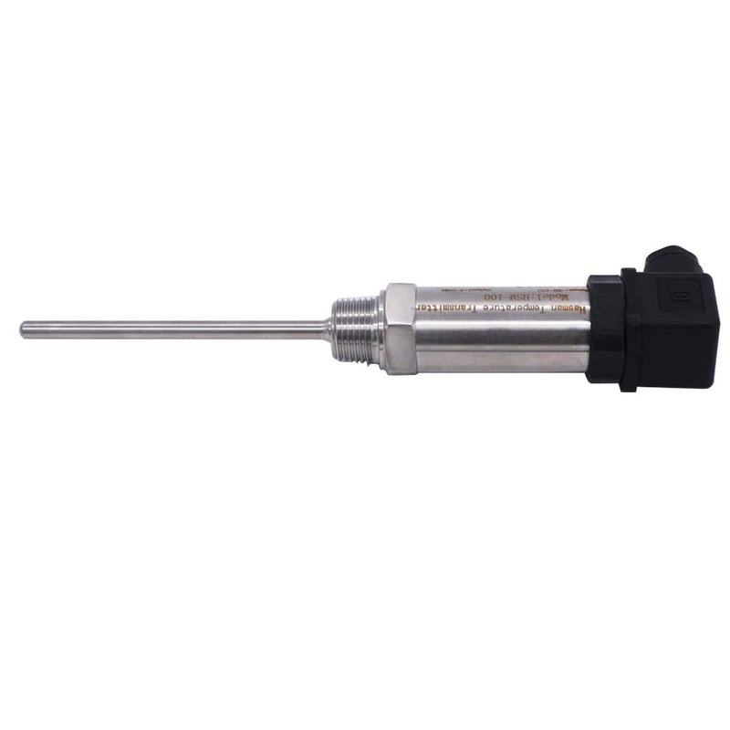 TWTADE Industrial Temperature Sensor Temperature Transmitter -50°C~+150°C, 2-Wire 4-20mA Signal Output 1/2" NPT, Male Thread, Probe Rod Length: 150MM 1/2"NPT-150mm