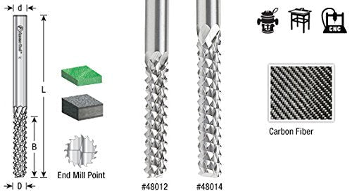 Amana Tool - 48010 Solid Carbide Medium Burr with End Mill Pt. Fiberglass & Composite