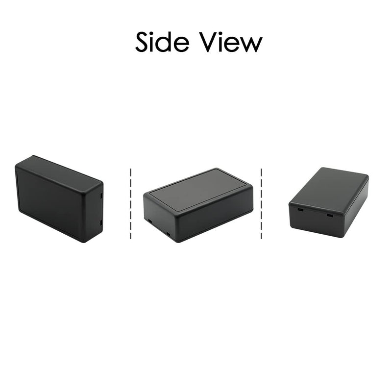 LeMotech Project Box, 5 Pieces ABS Electrical Box Small Junction Box for Electronics PCB Case,Electronic Hobby Box Black, Outside Size 2.8 x 1.7 x 0.9 inch (72x 42x 23 mm) 2.8" x 1.7" x 0.9"(5pc)