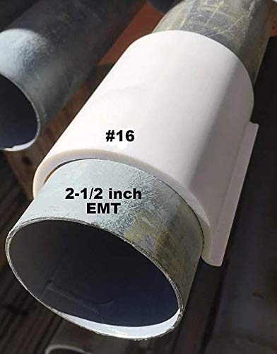 Standard Grip ABS Clamps for Schedule 40 2 inch PVC Pipes or 2-1/2 inch EMT (Metal Conduit), Furniture Grade (16 pieces)