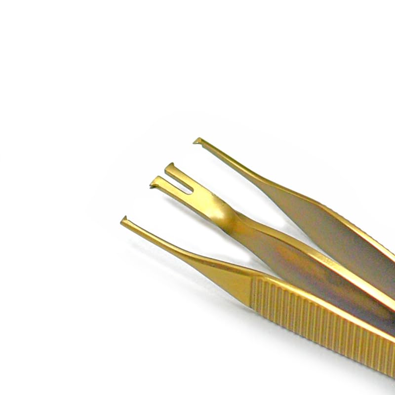 Double Adson Tissue Forceps with Tungsten Carbide, German Stainless Steel 12cm, 1x2 Teeth