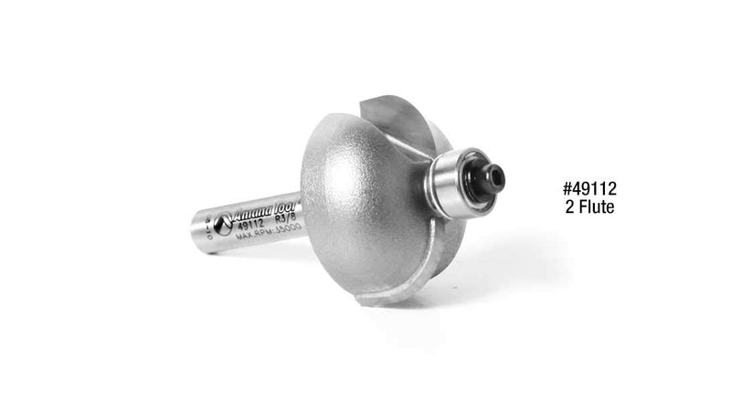Amana Tool - 49112 Carbide Tipped Cove 3/8 Radius x 1-1/8 Dia x 9/16 x 1/4" Shank 3/8" R x 1-1/8" D x 9/16" CH x 1/4" S