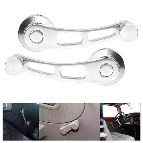 Window Crank, 2pcs Alloy Car Window Handle Crank Winder Riser Winder Crank Fit for Classic Car (Silver) - NewNest Australia