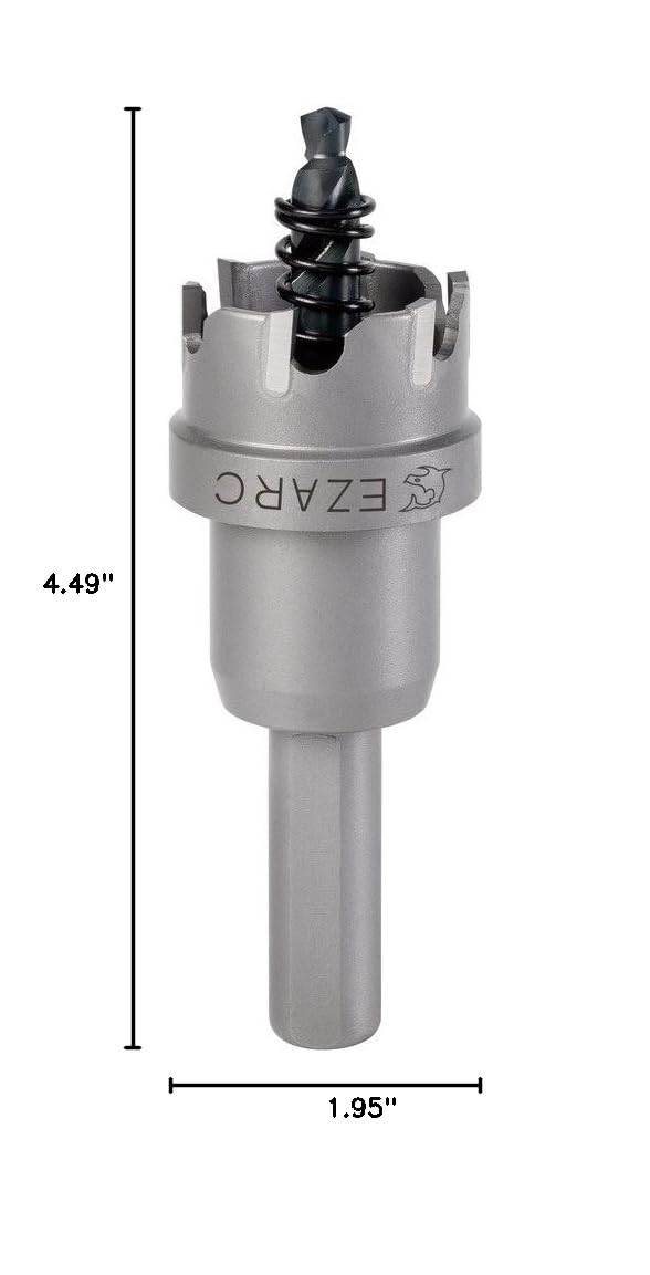 EZARC Carbide Hole Saw Heavy Duty, Hole Cutter for Stainless Steel, Sheet Metal 1" 25mm 1" | 25mm Single Pack