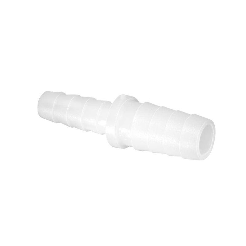 Quickun Plastic Hose Barb Reducer Fitting 3/8" to 1/4" Barbed Reducing Union Adapter Splicer Mender Joint Fitting (Pack of 2) 3/8-1/4