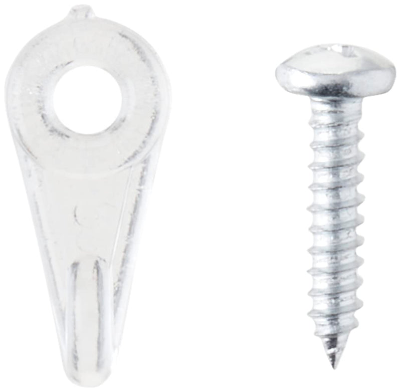 Prime-Line T 8733 Storm Door Panel Clip, Flush, Clear Acrylic (8 Pack)