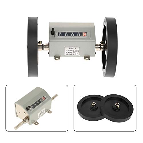 Length Counter with Rolling Wheel 5 Digits Meter Counter 0-9999.9 m Roller-type Counter for Length Measuring