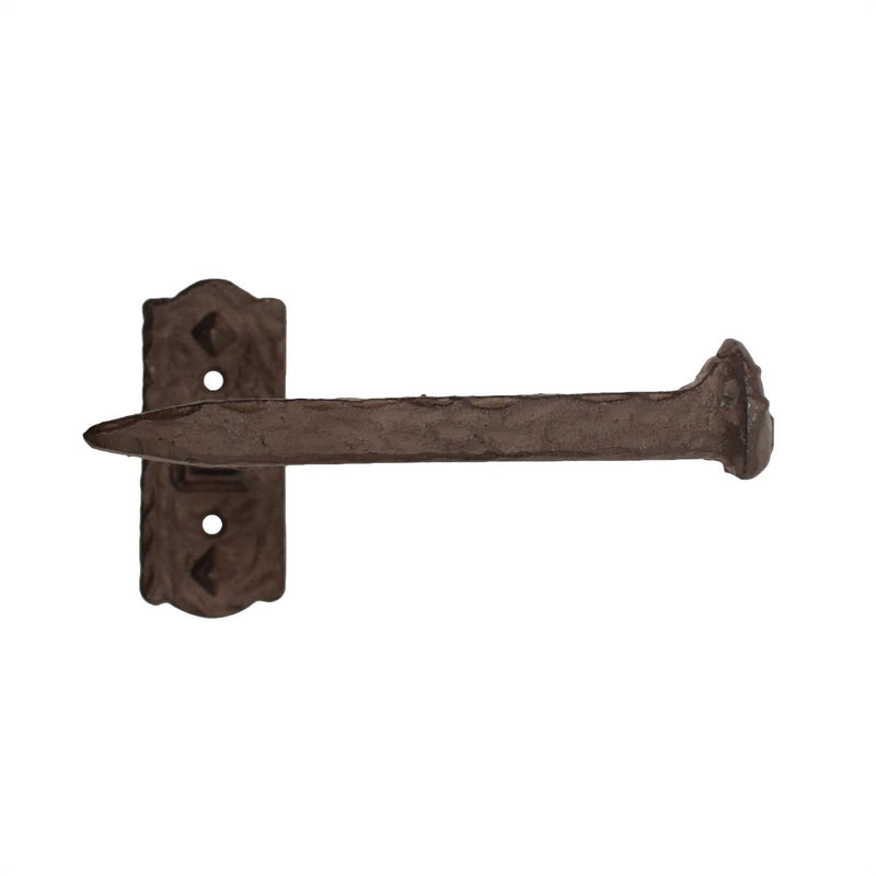 Treasure Gurus Wall Mount Railroad Spike TP Holder Toilet Tissue Paper Roll Hanger RR Nail Dispenser Train Room Bathroom Home Decor