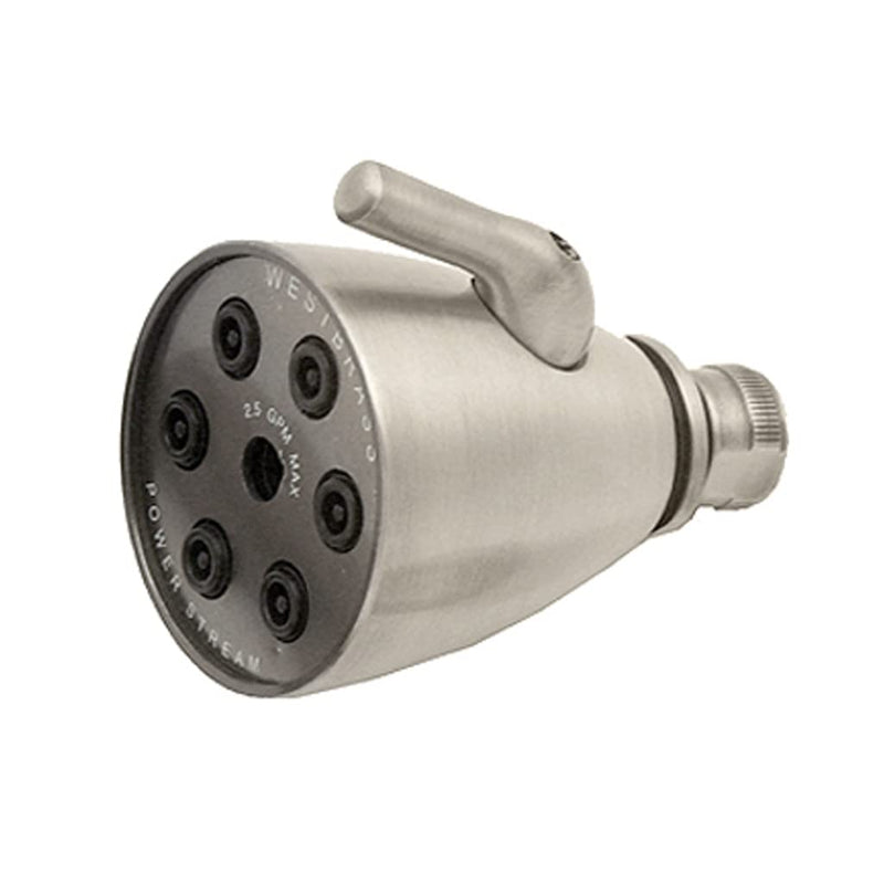 Westbrass 2-1/4" Brass 6-Jet Adjustable Shower Head, Satin Nickel, D308-07