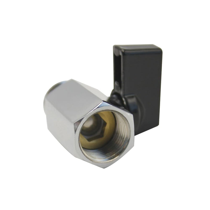 Showerhead Shut Off Valve Brass Chrome Plating Mini Ball Valve 1/2" NPT Female x 1/2" NPT Male Thread Water Flow Control Valve Regulator Chrome Shower Head Flow Control Valve