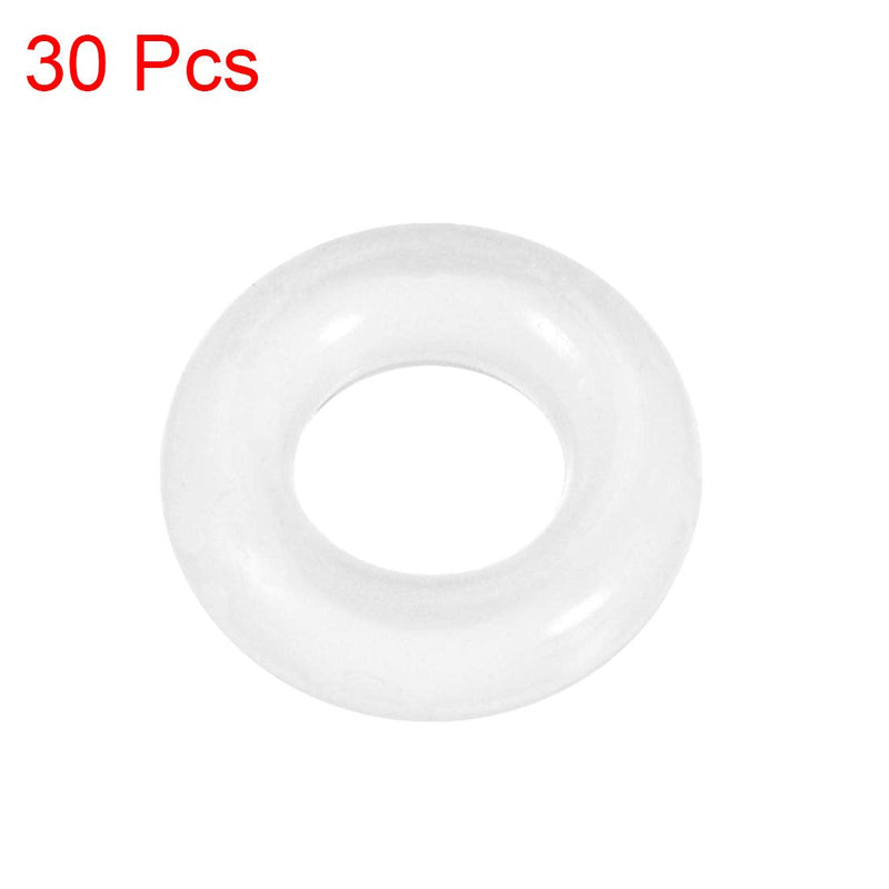 uxcell Silicone O-Ring, 8mm OD, 4mm ID, 2mm Width, VMQ Seal Rings Gasket, White, Pack of 30 4mmx8mmx2mm