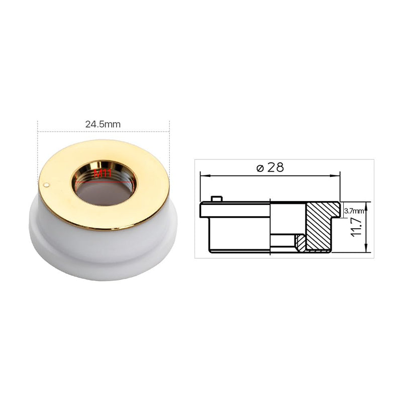 Cloudray Nozzle Ceramic Rings Dia. 28mm P0571-1051-00001 for Fiber Laser Cutting Head (5PCS)